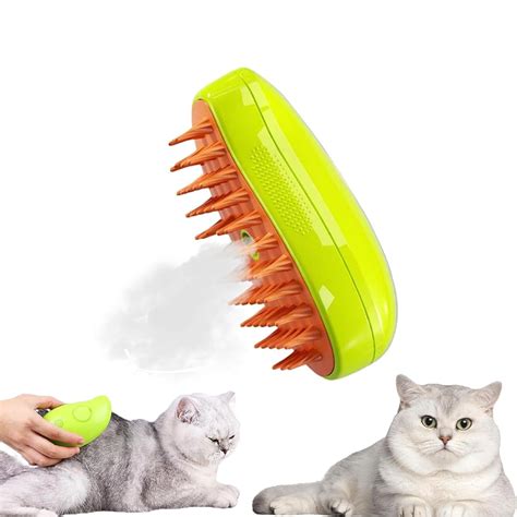 steamy cat brush|self cleaning cat brush.